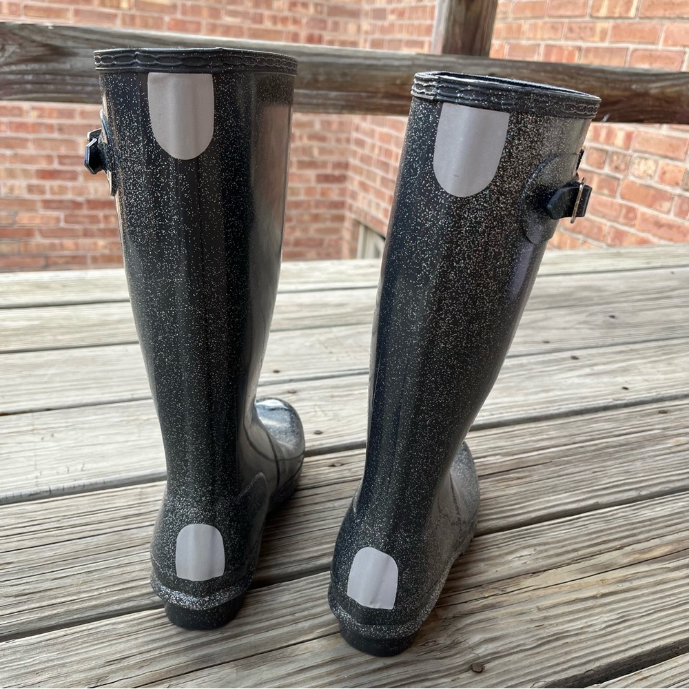 Grey glitter hunter boots - Picture 4 of 6
